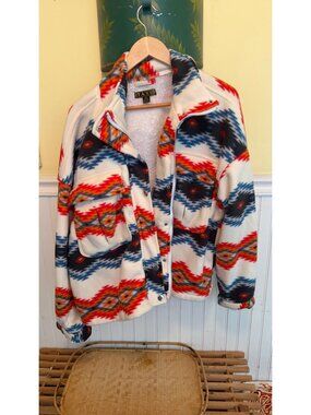 Southwestern Sherpa-Lined Jacket 2X Taxi - Zip Front Snap Closures Pocket